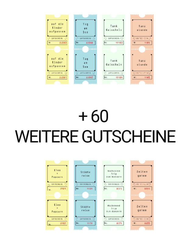101 Gutscheine zum Sofort-Drucken | Lieblingsbrief